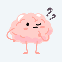 A curious character in the shape of a brain